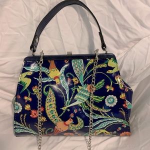 Patricia Nash Birds of Paradise Framed Satchel